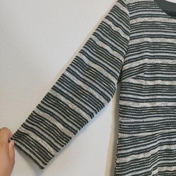 Loft Striped Shift Career Dress Sz 14 Fall Textured - Picture 3 of 9